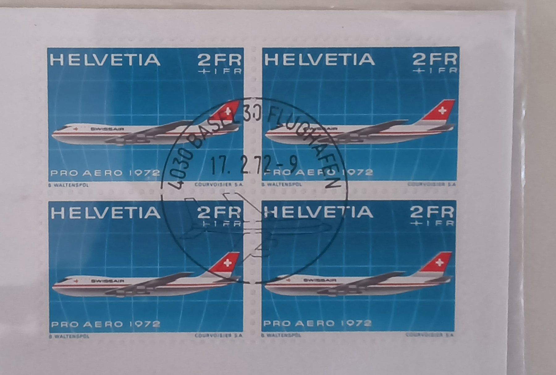 Buste & buste per spedizione: Pro Aero 1972  Ersttagsbrief mit Boeing 747 CH Post – Nuovo e nell'imballaggio originale da Hallau venduto da histoiremerveilleuse 2