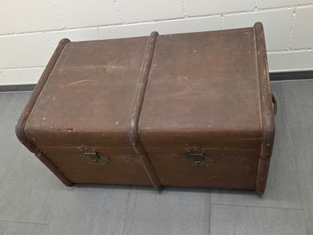 Antiker Reisekoffer Holz braun