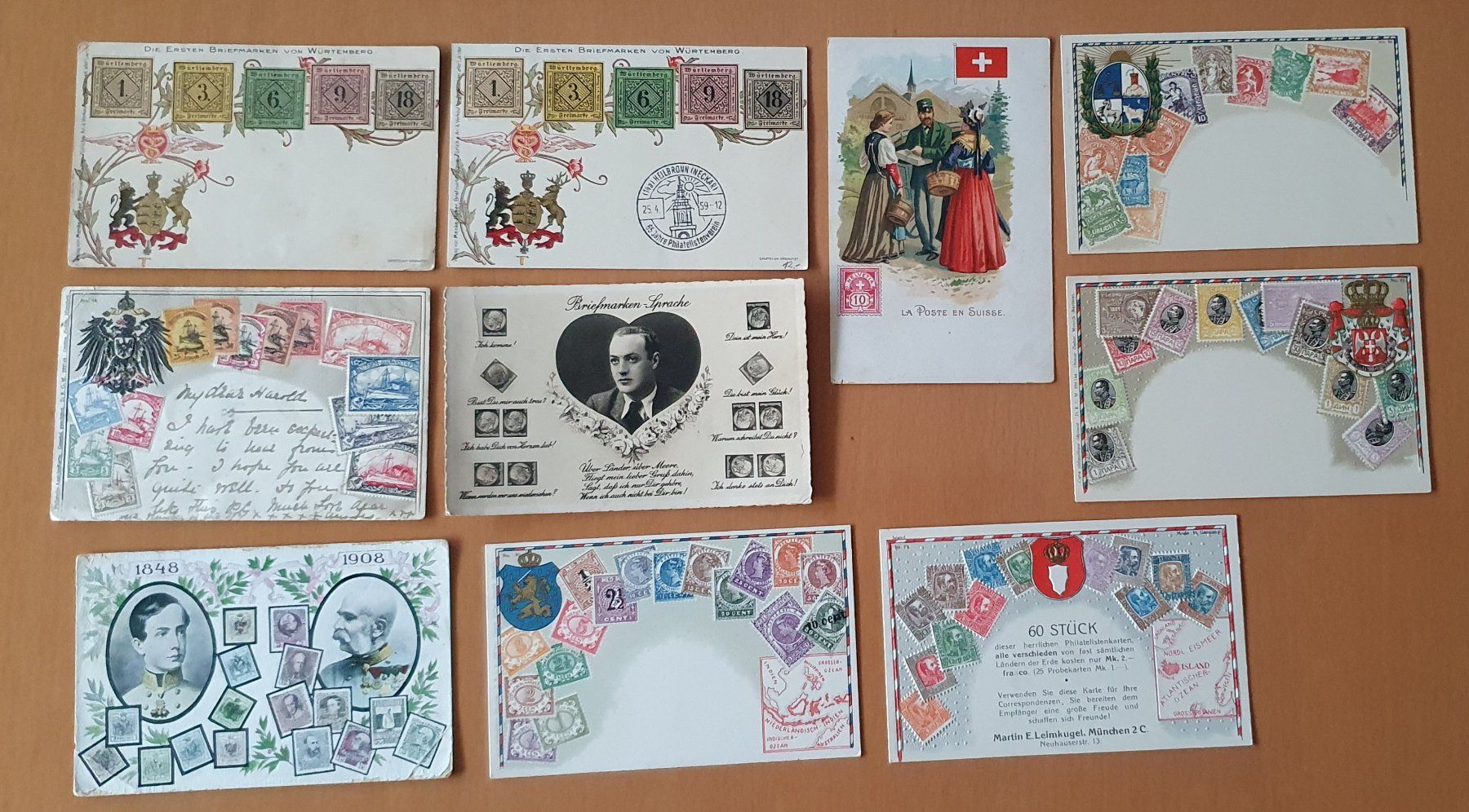 Cartoline postali: 76 Karten - Briefmarkensprache aus der ganzen Welt – Usato da Kreuzlingen venduto da Rschweiz1
