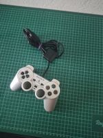Silver Sony PlayStation 2 Controller - Good Condition 