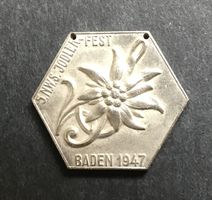 PLAKETTE 5. NWS. JODLER-FEST BADEN 1947
