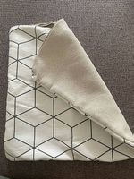 Kissenbezug weiss/beige 30x30 cm