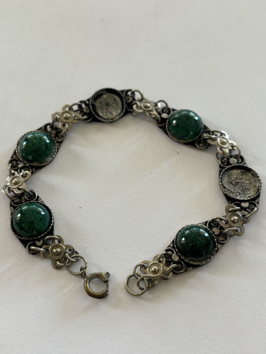 Armbänder & -reifen: Armband Silber 935 mit Malachit  – Gebraucht aus Langnau am Albis von flusspflege