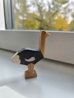 Antike Holzfigur "Strauss" von Spielform Brockel - NEU