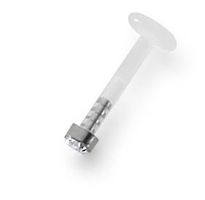 Piercing labbro regolabili BIANCO nuovi di fabbrica