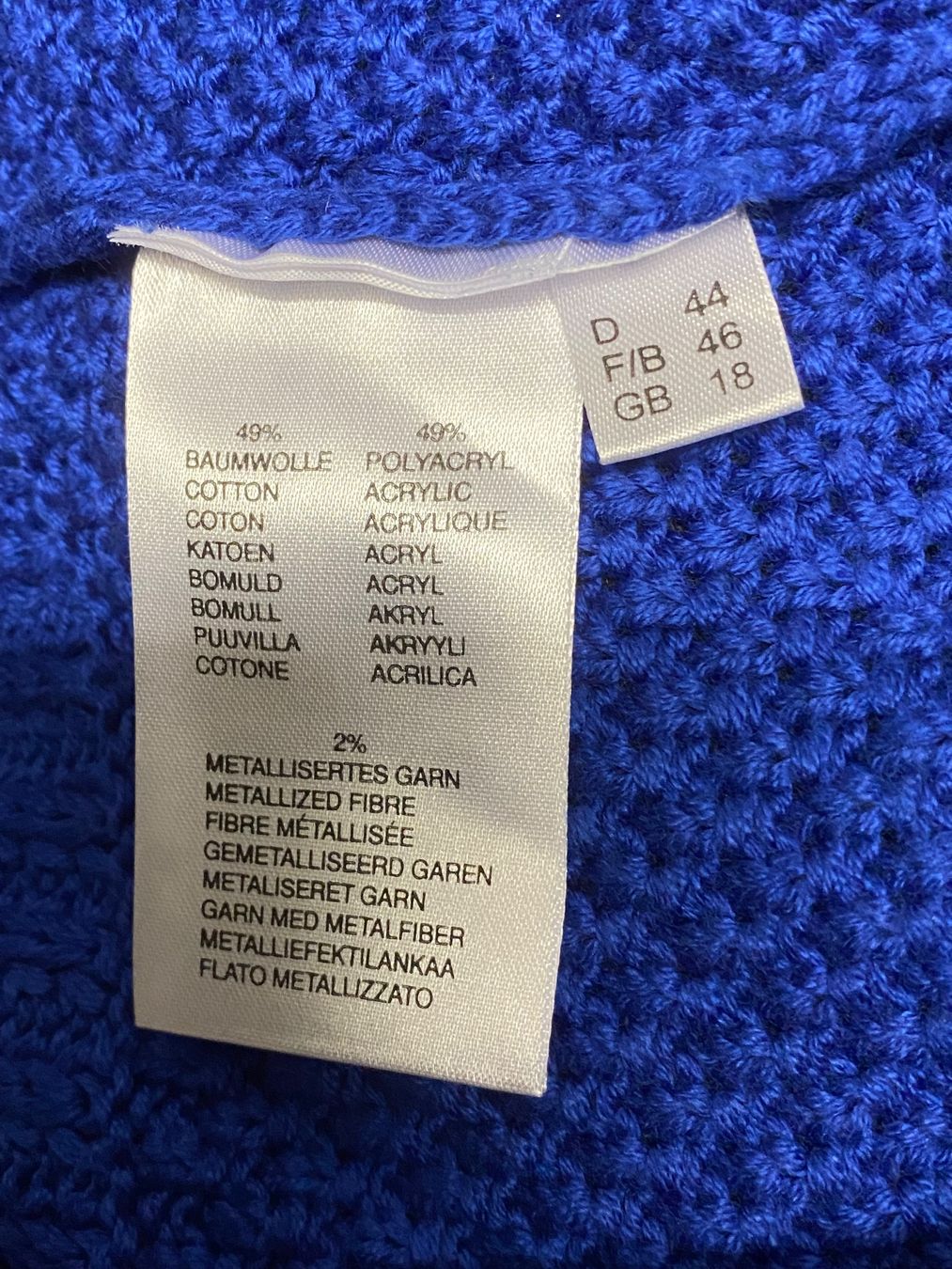 Pullover & Sweatshirts: Rollkragen Pullover Strick blau, Grösse 44/ L – Gebraucht aus Dietlikon von Trukaip 3