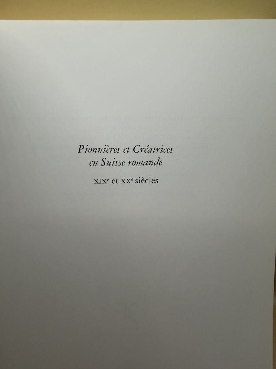 Bücher: Pionnières Créatrices Suisse romande XIX XX – Gebraucht aus Genève von sho_67qj 2