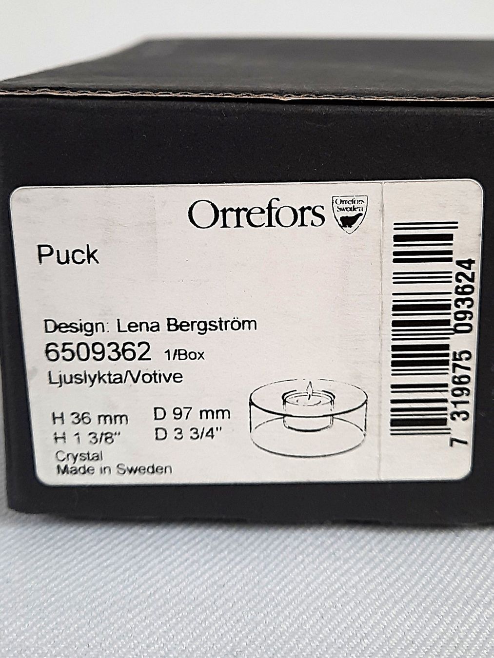 Kosta Boda Kerzenständer: ORREFORS Windlicht "Puck" 36mm – Neu (gemäss Beschreibung) aus Beinwil am See von Restwert_Beinwil 7