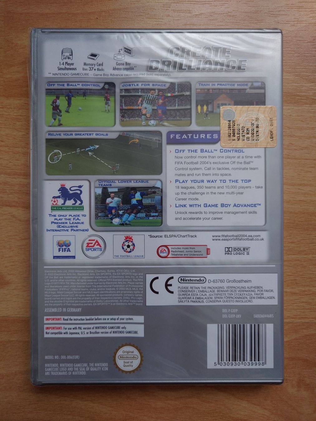 Nintendo Giochi: Nintendo Gamecube FIFA 2004 (sealed) – Nuovo e nell'imballaggio originale da Leuzigen venduto da Darcry 1