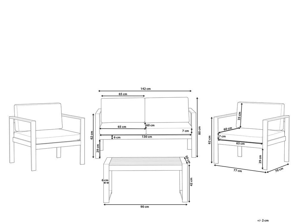 Beliani Set de table et chaises: Beliani Lounge Set Salerno – D'occasion à Zürich par kru_88pp 6