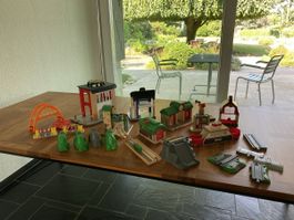 Holzeisenbahn BRIO Zug Gleise Zubehör Konvolut guter Zustand