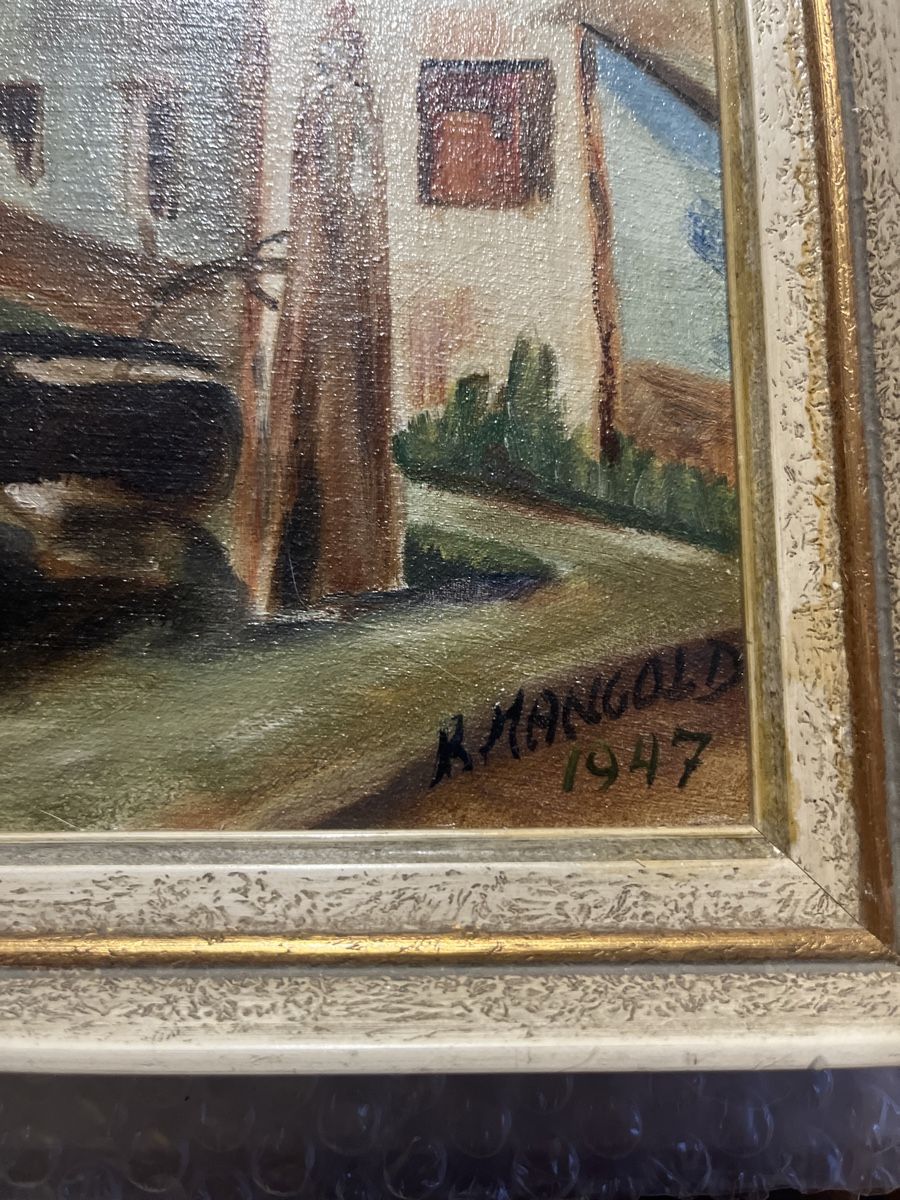 Gemälde: Ölbild K.Mangold 1947 – Gebraucht aus Uznach von  1