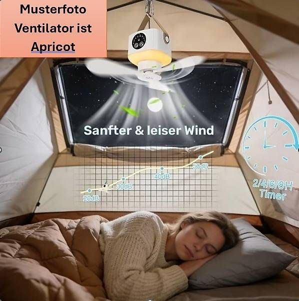 Ventilatori: Neuer mobiler Deckenventilator (Apricot), mit Licht – Nuovo e nell'imballaggio originale da Altenrhein venduto da marcow313 3