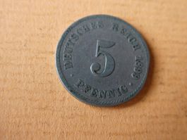 Dt. Reich 1899 J, 5 Pfennig