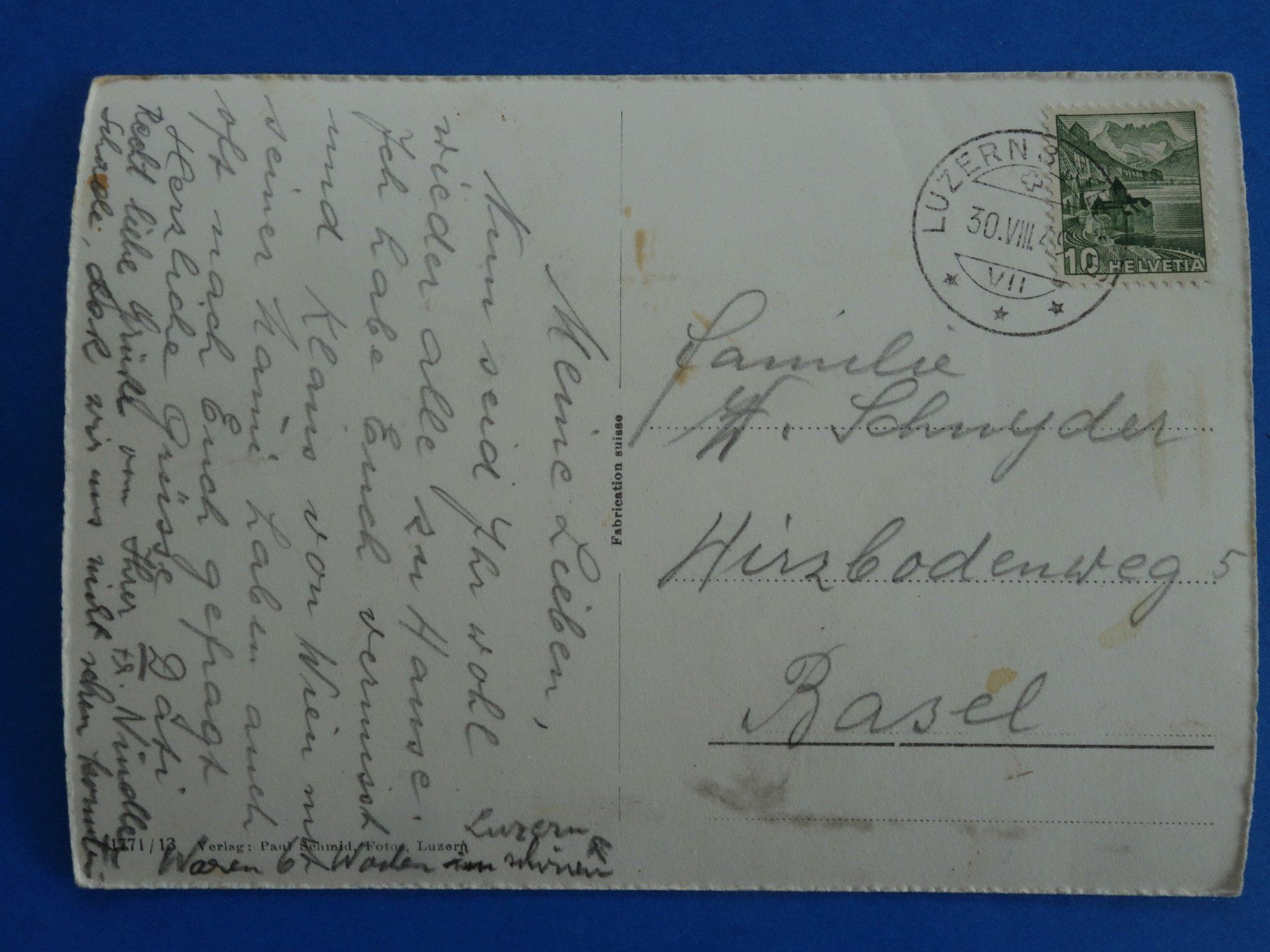 Cartes postales: LUZERN - Lido 1949 – D'occasion à Ibach par Ibanto 2