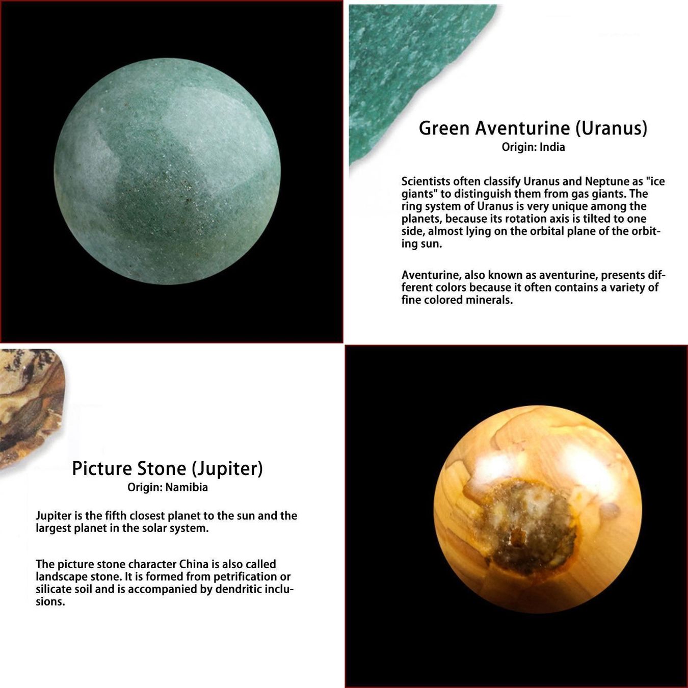 Tutte le decorazioni: EDELSTEINE SONNENSYSTEM - 9 PLANETEN - MIT HOLZBOX – Nuovo e nell'imballaggio originale da Kriens venduto da swissgadget 8