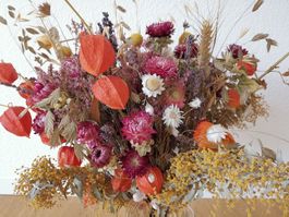 Wunderschöner Trockenblumenstrauss aus echten Blumen!