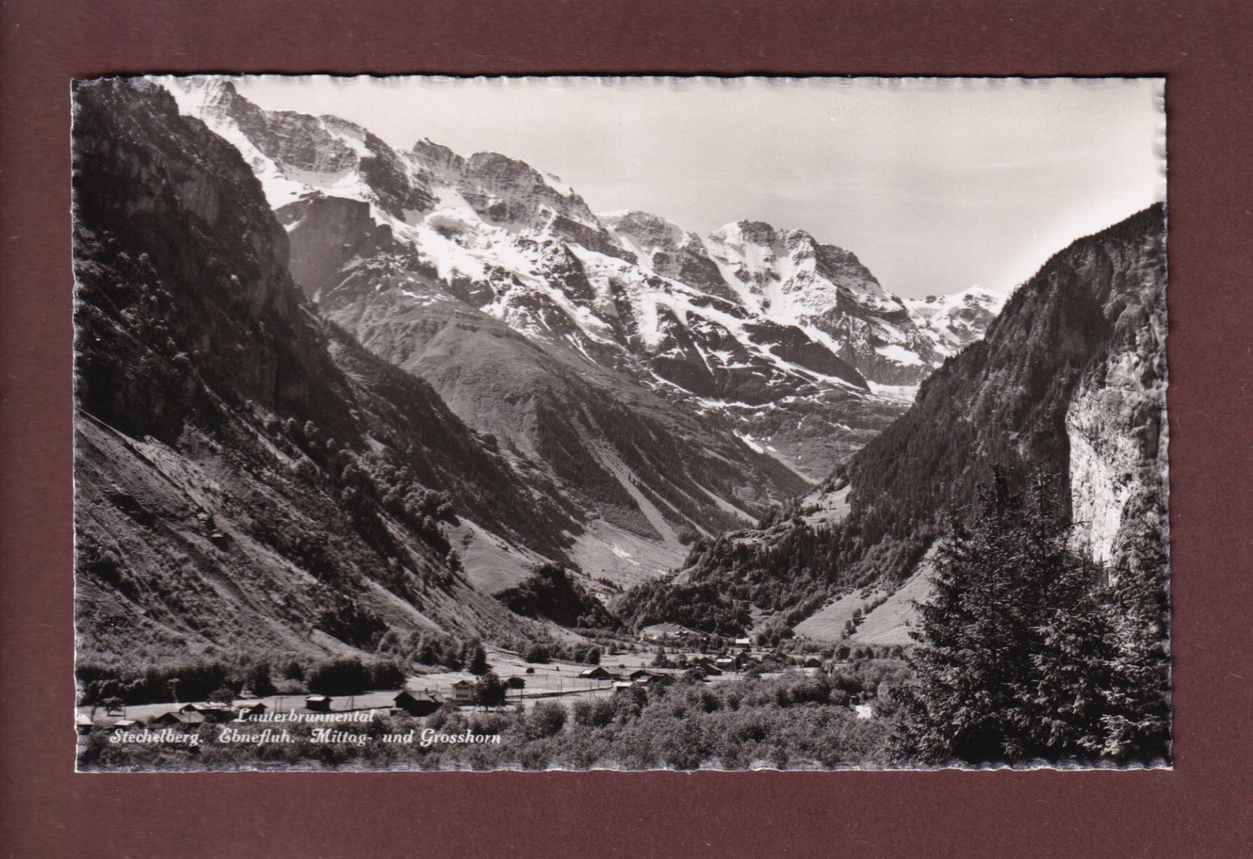 Cartoline postali: LAUTERBRUNNENTAL - Stechelberg - Ebnefluh – Usato da Pully venduto da nicecards
