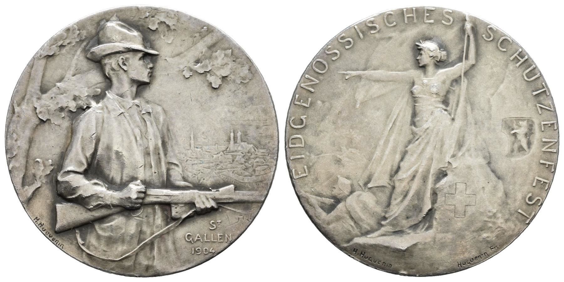 Medaglie: St. Gallen 1904 Medaille glänzend /929 – Usato da Trimbach venduto da Solothurn1