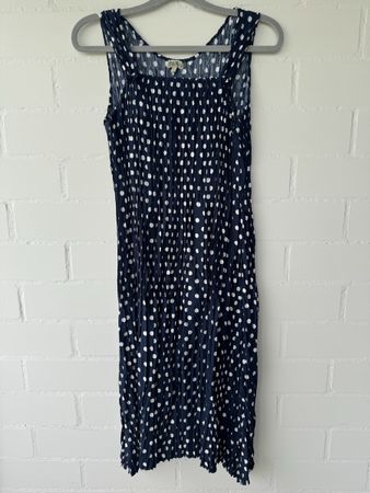 Alquema Sommerkleid Polka Dots Dunkelblau Gr. S NEU!