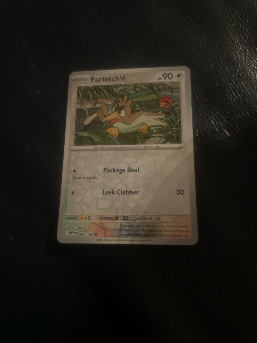 Pokémon Sammelbilder & Trading cards: Farfetch‘d 083/165 Reverse Holo Pokemon 151 – Gebraucht aus Bazenheid von Toulouse12