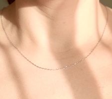 Kette 42cm Halskette 925 Silber rhodiniert 1.8mm fein Anker