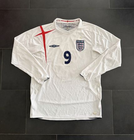 England Langarm #9 Rooney Trikot Umbro 2005-07 Orginal
