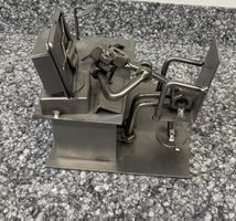 Metallfigur Figur Bueromann am Computer Metall Figur 11 cm