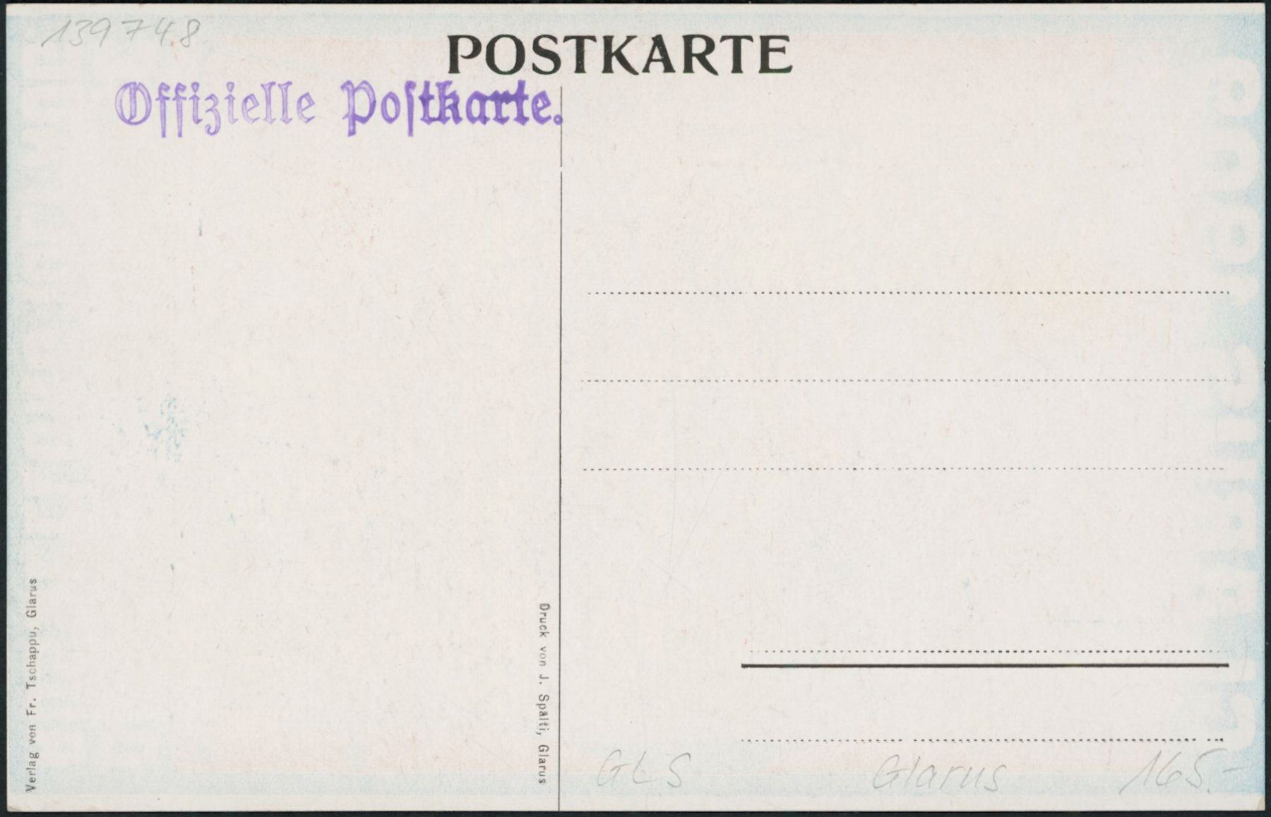 Cartoline postali: GLS Glarus - Ausstellung – Nuovo (secondo la descrizione) da Schindellegi venduto da dolpitz 1