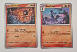 Carte Pokémon Charcadet & Ceruledge - phantasmal flames