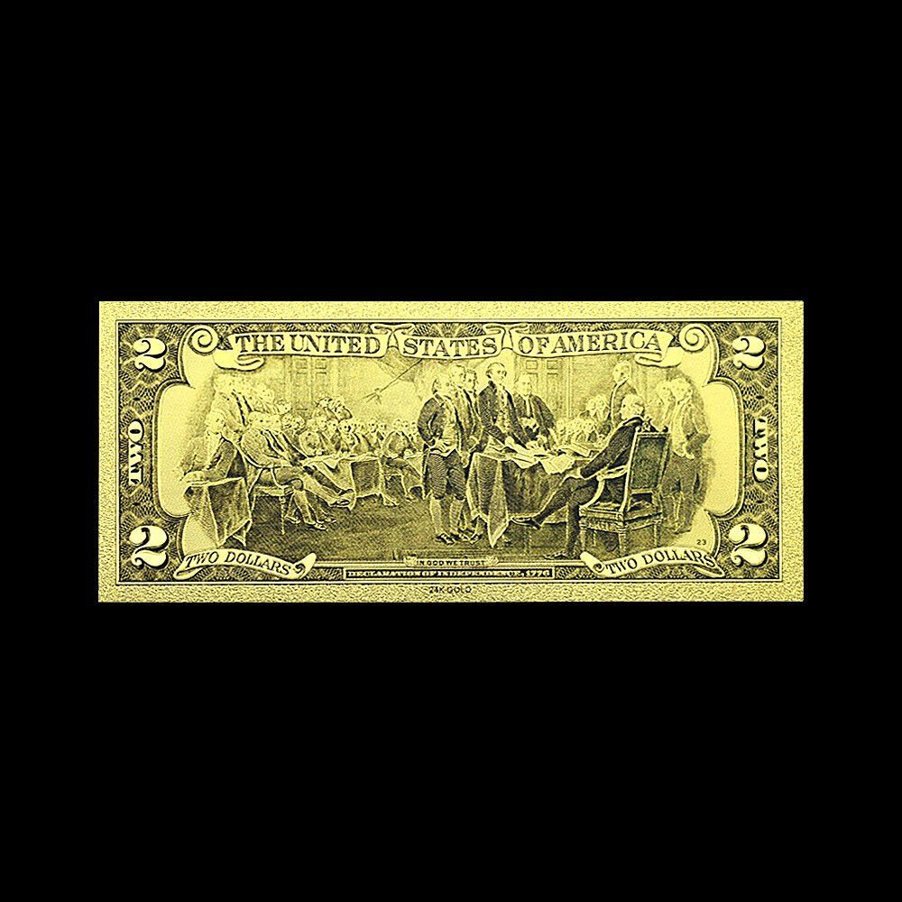 Banconote: USA 2 US-Dollar Goldfolien Banknote – Nuovo (secondo la descrizione) da Steffisburg venduto da ber_8htf 2