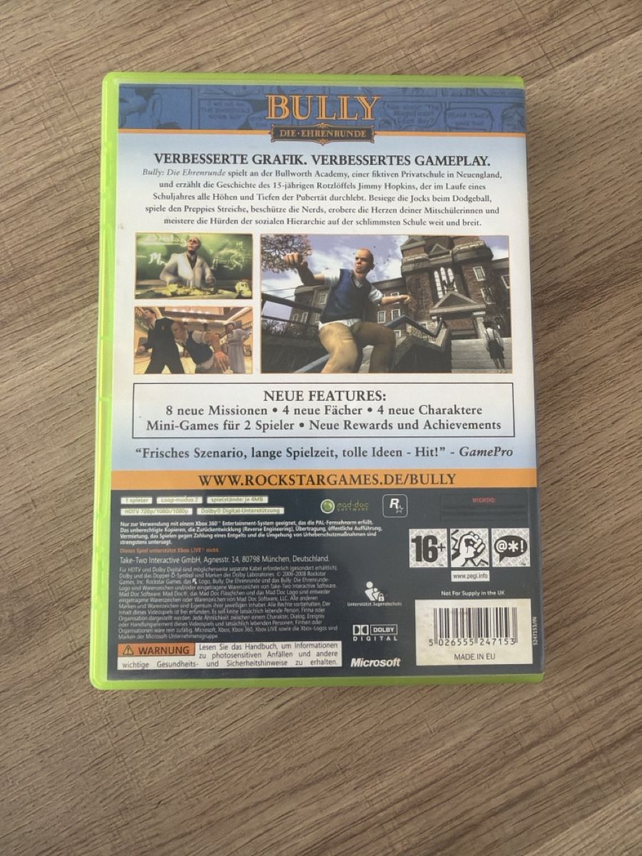 Spiele: Bully Xbox 360 – Gebraucht aus Hagendorn von masterchieff 1