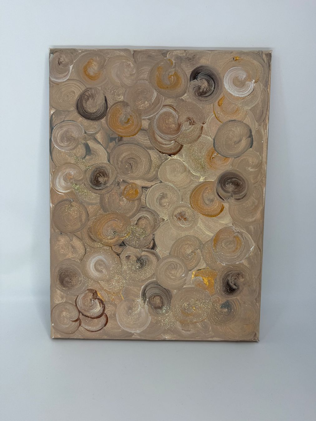 Foto & Immagini: Handgemaltes Leinwand Bild beige/gold – Usato da Auenstein venduto da moin. 1
