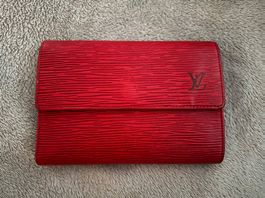 Porte-monnaie Louis Vuitton cuir épi rouge
