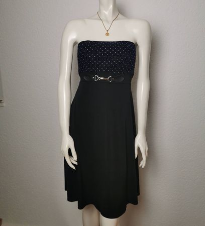 Schwarzes Abendkleid / Festkleid mit blauem Schimmer