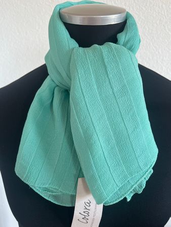 Colora Schal / Foulard, 100% Seide, Mintgrün, NEU