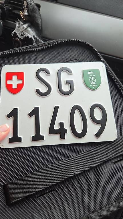 Schilder: SG11409 Motorrad Töff Nummer – Gebraucht aus Henau von cryptaspie