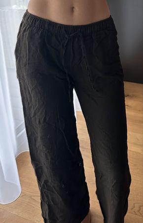 Leinenhose in dunkelbraun Grösse XS/S