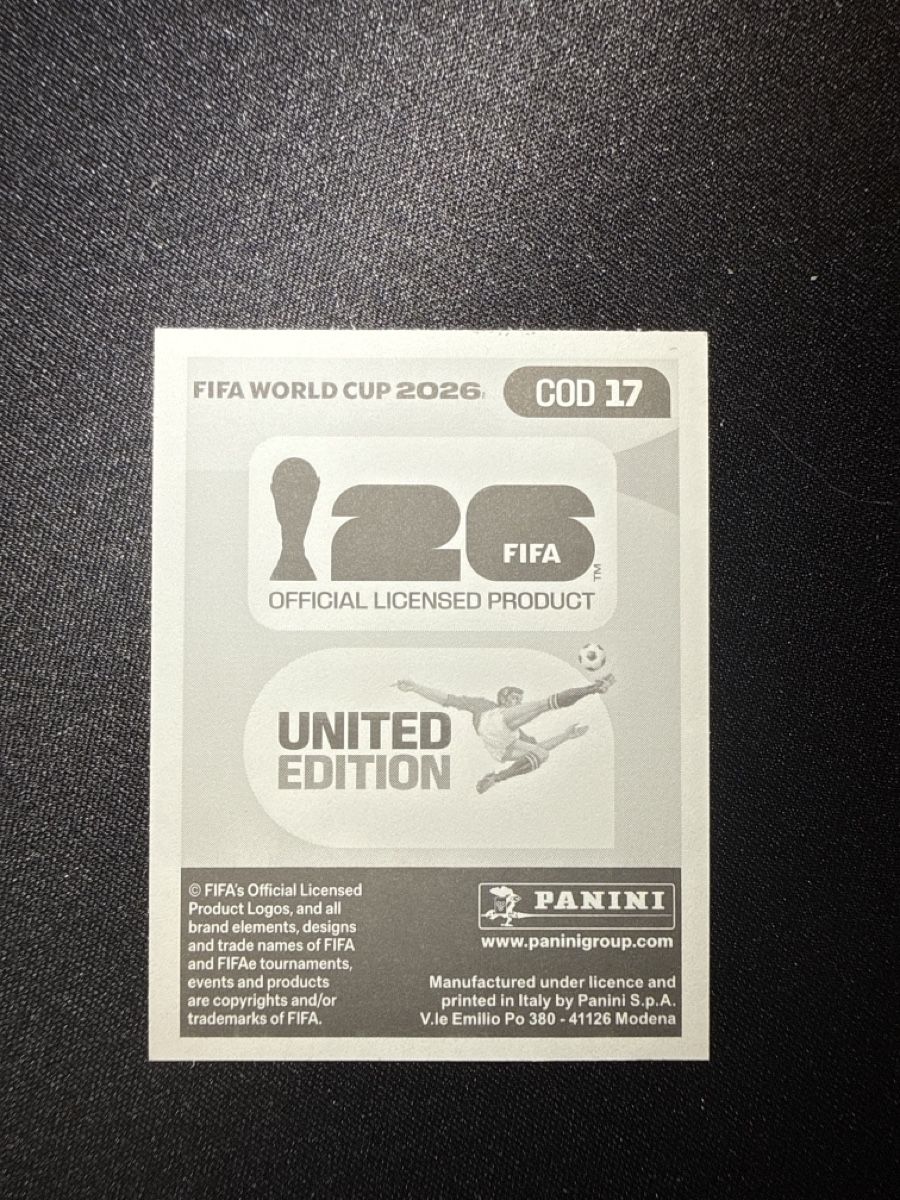 Panini Carte collezionabili: COD 17 - Brian Cipenga / Panini FIFA World Cup 2026 Sticker – Nuovo (secondo la descrizione) da Lyss venduto da elm_66m6 1
