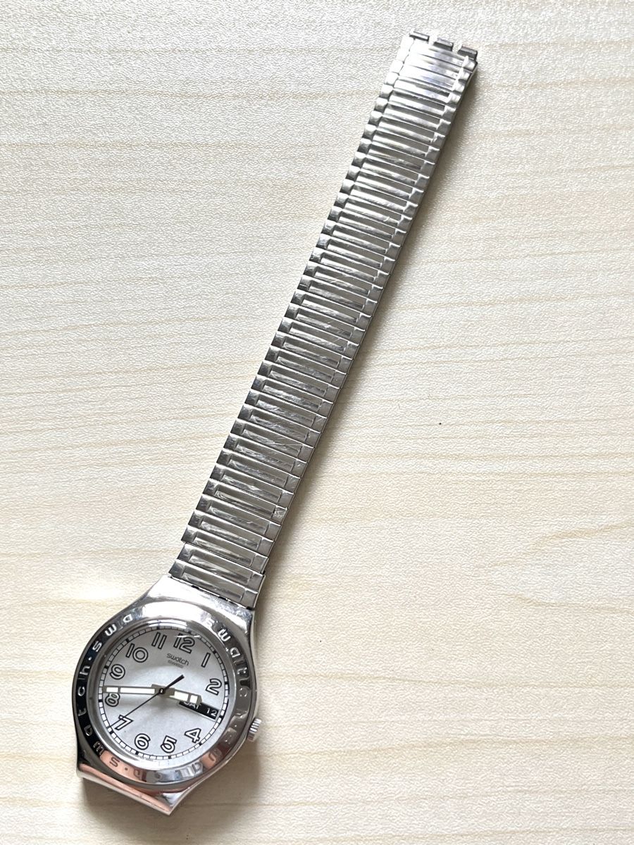 Swatch Uhren: Swatch Uhr Silber Metallarmband Datum Tag  – Gebraucht aus Grenchen von chththl 4