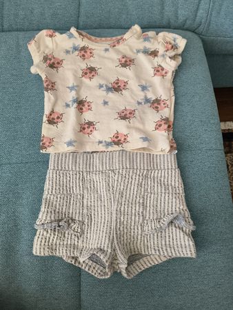 Dirkje Marienkäfer T-Shirt & Gestreifte Short Gr. 62/68cm