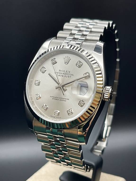 Rolex Uhren: Rolex Datejust 36 Ref. 116234 Jubilee Silver Diamond – Gebraucht aus Lugano von luganotopwatches 4