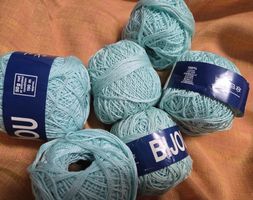 6 Knäuel mint Baumwolle Bijou 50g/190m zum Häkeln stricken