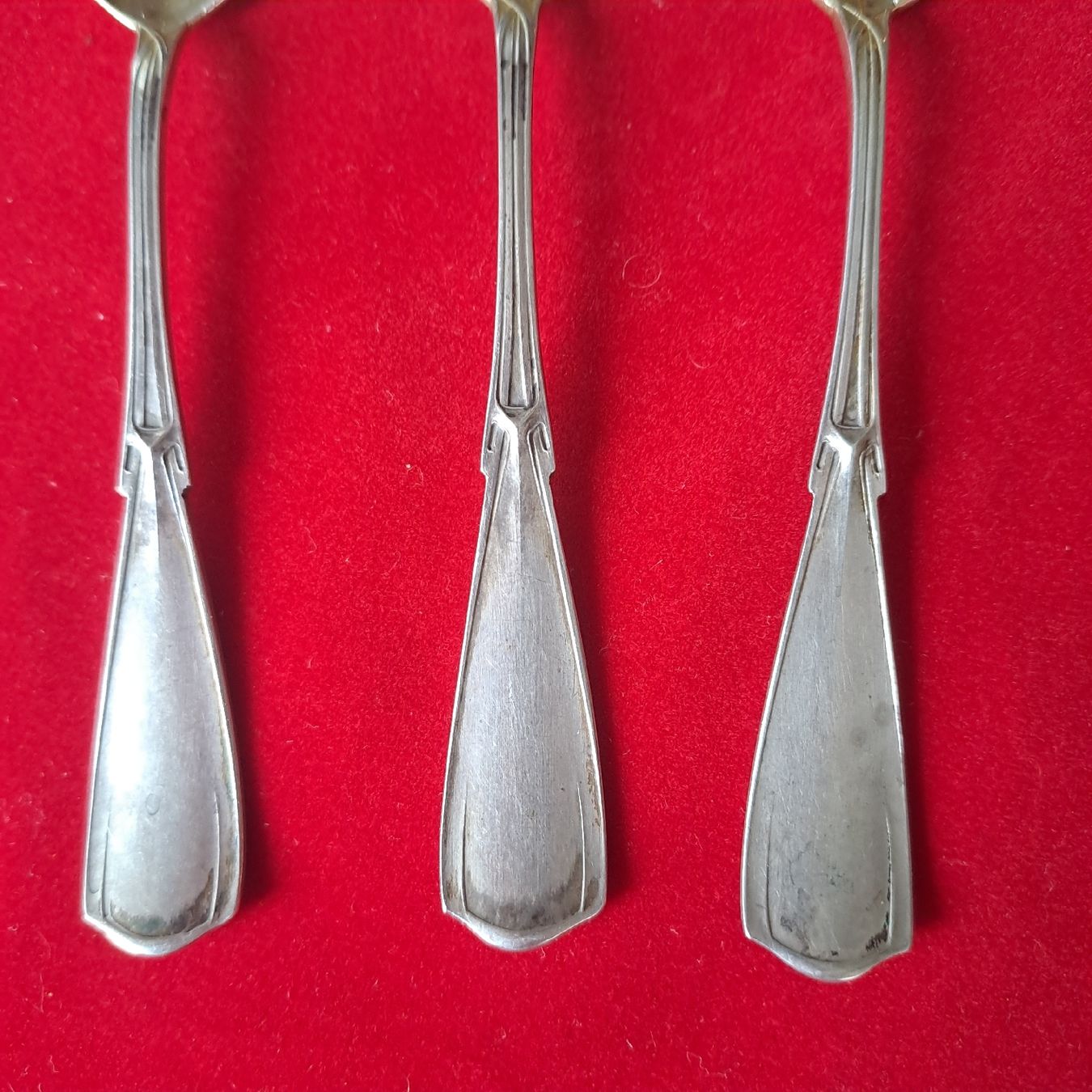 Cucchiai: Jugendstil Deutsche  6 Löffel Vergoldet  – Usato da Adliswil venduto da globill 2