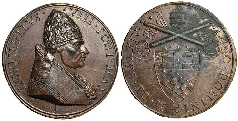 Medaillen: Rom, Innocent VIII, Bronzemedaille – Gebraucht aus Chiasso von Novamarketing