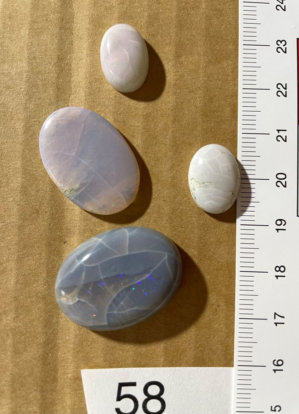 Fossili: Cabochons    aus Australien    4x Einzelstücke    echt OPAL – Nuovo e nell'imballaggio originale da Leuggern venduto da gemshow 8