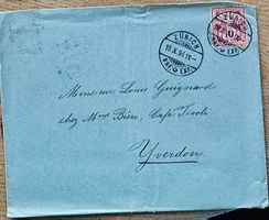 Brief Zürich - Yverdon 1894 mit Inhalt !