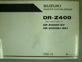 Ersatzteil -Katalog Suzuki DR-Z 400   Jg.2000-10