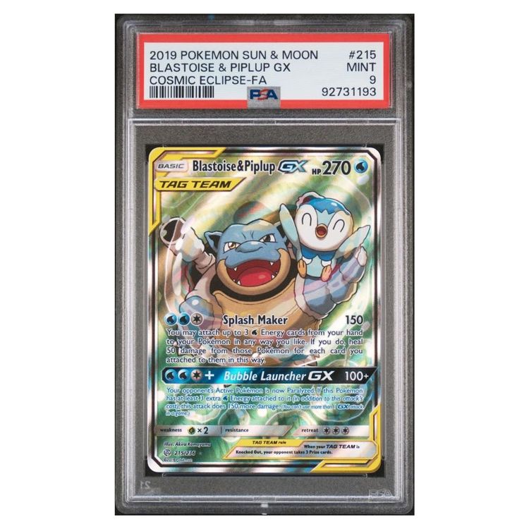 Blastoise & Piplup Gx Full Art Cosmic Eclipse PSA 9 Pokémon | Kaufen ...