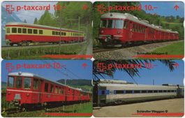 5 seltene Bahn Motiv FullFace-Taxcards von Schindler Waggon